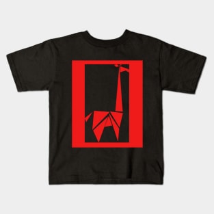 Red Abstract Giraffe Kids T-Shirt